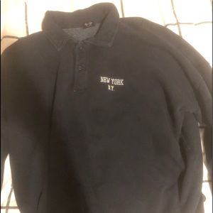 BRANDY MELVILLE- Navy collared sweater